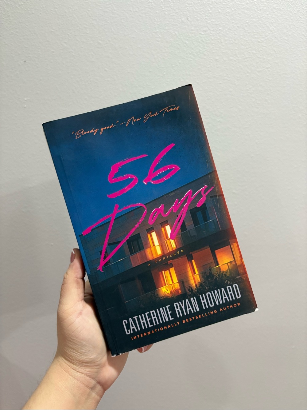 56 Days by — Blue & Pink Cover Coffee Table Book